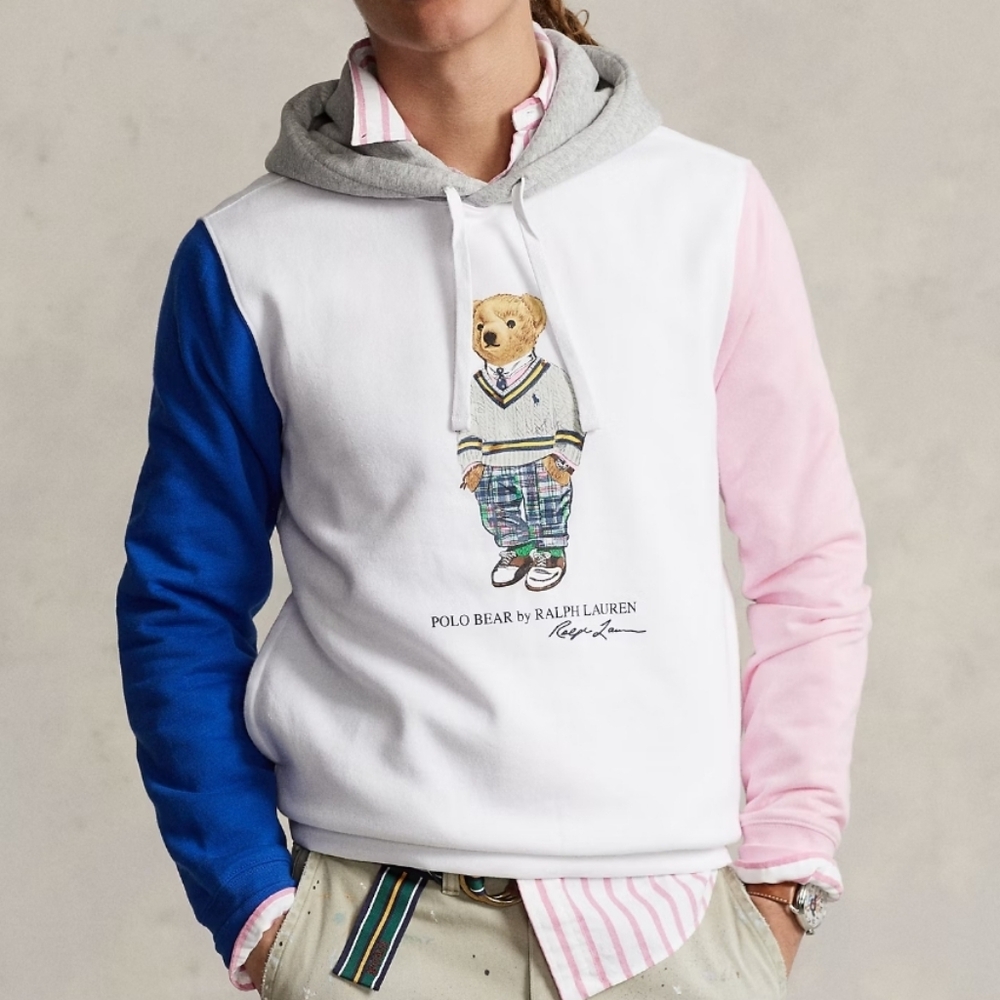 Ralph Lauren Polo Bear Color - Blocked Fleece Hoodie